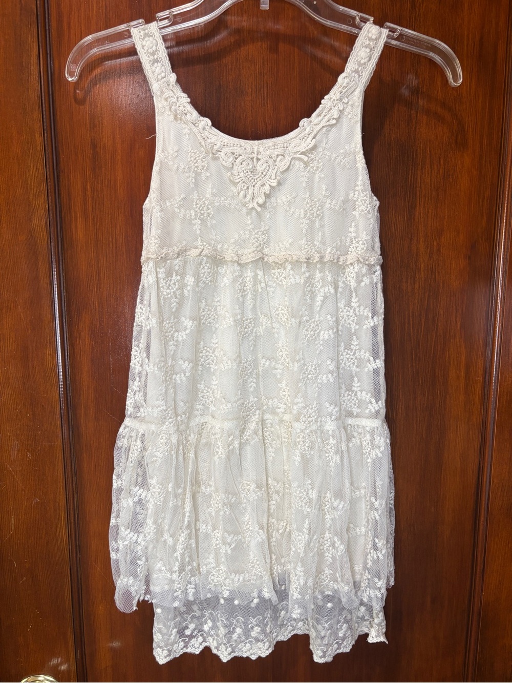 Mini Molly girls Cream Lace Embroidered Sundress size 8-10